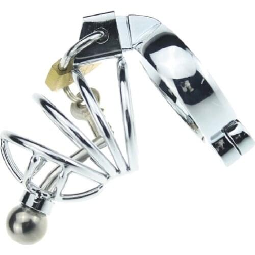 40 45 50mm for choose Master Series Asylum 4 male chastity device urethral tube sound penis lock cock cage sex toys for men