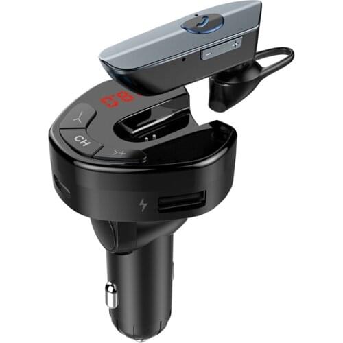 V8 FM Bluetooth Receiver with Headphone ,Modulator MP3 Player Accessories USB Car Wireless Audio Radio Adapter