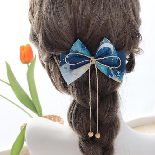 Xingyue Myth Japanese Miss JK Bow Barrettes Back Head Girls' College Style Lolita Side Clip