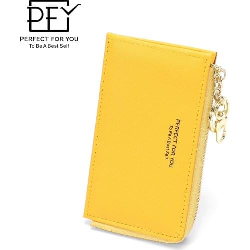 Womens Fashion Short Pure Color Wallet Large-capacity Multi-function PU Leather Zipper Multi-color Portable Wallet