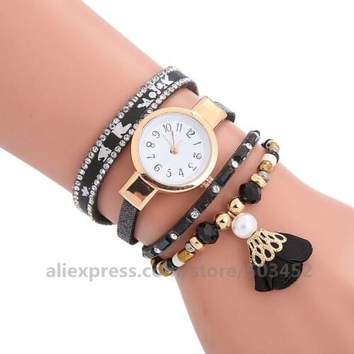 100pcs/lot 920624 Flower Pendant Nontre Femme Wholesale Clock Fashion Reloj Mujer Student No Logo Women Bracelet Watches