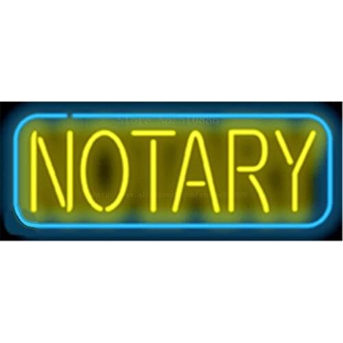 17*14" Notary NEON SIGN REAL GLASS BEER BAR PUB LIGHT SIGNS store display Restaurant Shop Business Advertising Lights