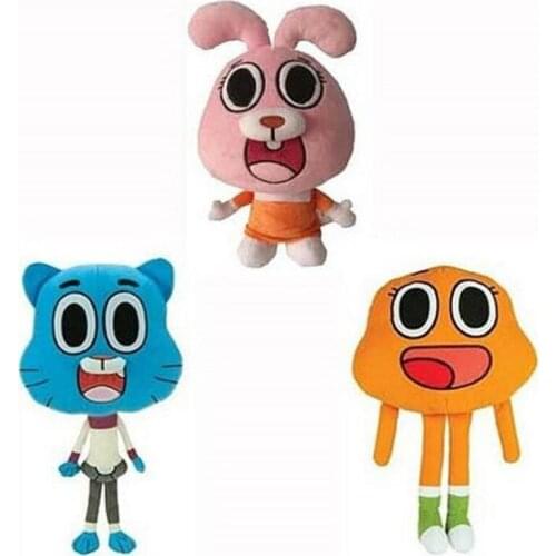 25cm Cute Cartoon Amazing World Gumballs 2020 Hot Darwin Anais Bunny Plush Doll Soft Stuffed Toys Doll Gifts for Children Kids