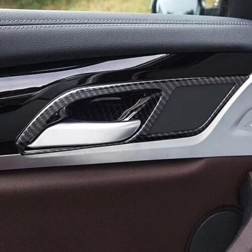 For BMW X3 2018 4PCS Car Door Interior Handle Bowl Protector Cover Trim Moldings ABS Chrome Car Styling Auto Accessories