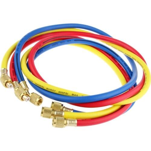 6pcs R134a R22 R410a AC Manifold Gauge Charging Hose Adapter Fittings