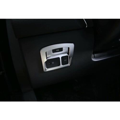 ABS Chrome Car Interior Headlight Adjustment Button Frame Cover Trims For Land Rover Range Rover Velar 2017 2018 Car Accessories