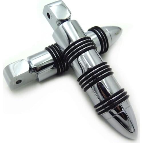 Aftermarket free shipping motorcycle partsBullet Rocket Rear Foot Pegs for Yamaha V-Star Road Star Royal Star V-Max Virago CHROM