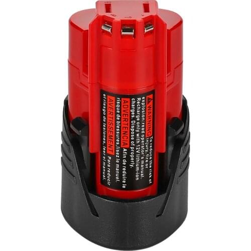 2000mAh 12v M12 Li-ion Cordless Power Tools Battery for Milwaukee 48-11-2401 48-11-2402 48-11-2411 M12 XC FREE SHIP