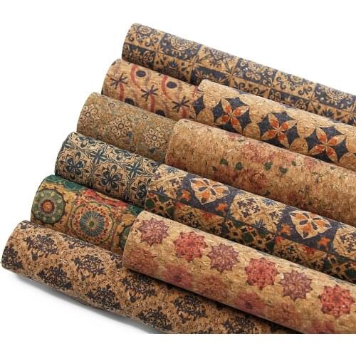 David accessories Vintage Soft Cork Fabric For Garment Handbag High Quality Synthetic Leather DIY Sewing Materials,1Yc6711