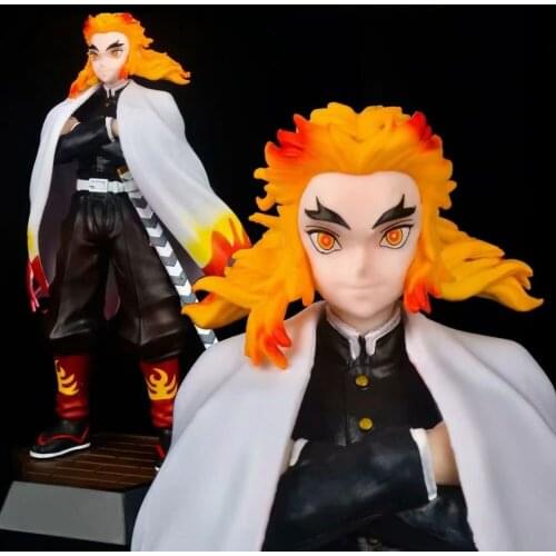 Anime Kimetsu No Yaiba Figure Rengoku Kyoujurou PVC Figurine Toys Figure Dolls Figures Model 21cm
