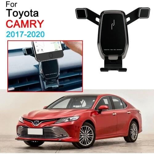 Car Mobile Phone Holder Support Air Vent Mount Clip Clamp Phone Holder for Toyota Camry Accessories 2017 2018 2019 2020