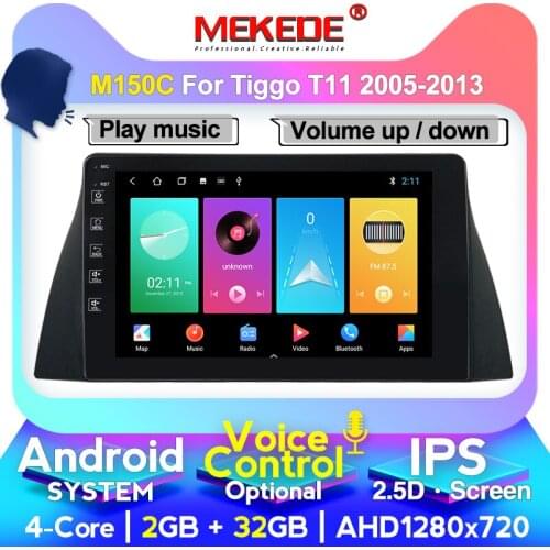 MEKEDE Voice control multimedia car radio Android 2 Din GPS navigation for Chery Tiggo T11 2005-20013 with 4G+64G WIFI CARPLAY