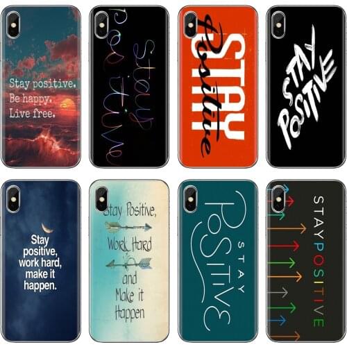 Cover For Samsung Galaxy Note 3 4 5 8 9 S3 S4 S5 Mini S6 S7 Edge S8 S9 S10 Plus Stay Positive Life Quote Pattern