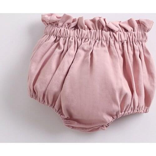 Baby Girls PP Pants Summer Cotton Bottoms Toddler Bloomer Shorts Wide Waist