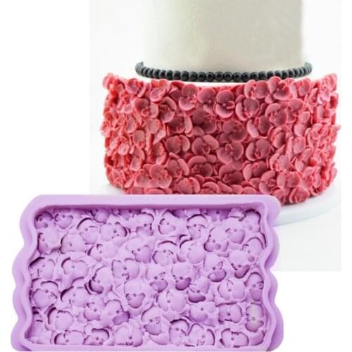 Phalaenopsis Floret Flower Fondant Cake Tool Surrounding Decoration Silicone Mold DIY Chocolate Cake Baking Tool WMJ-129