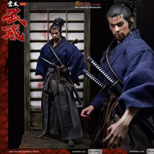 WOLFKING 1/6 WK89015A / WK89017A Japanese Samurai 12" Action Figure Full Set In Stock