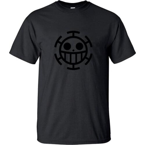 One Piece Japan Anime Flag Logo Casual T Shirt Printed Short Sleeve Tshirts Vintage Cool Top Men Cotton Fitted Outdoor Tshirt