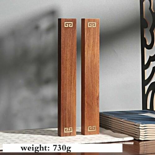 2pcs Chinese Paperweights Wooden Student Brush Pen Painting Paperweights 30cm Ebony Pisa Papeles Rosewood Paper Pressing Prop