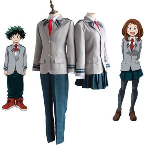 Boku no Hero Academia AsuiTsuyu Yaoyorozu Momo School Uniform My Hero Academia OCHACO URARAKA Midoriya Izuku Cosplay Costume