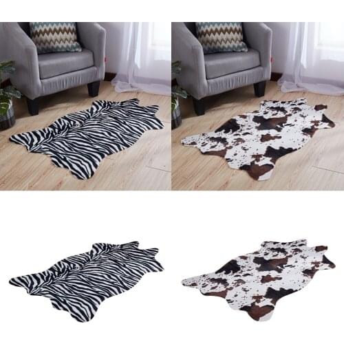 Soft Animal Skin Decor Faux Fur Rug Non Slip Mat Carpet Home Living Room Decoration