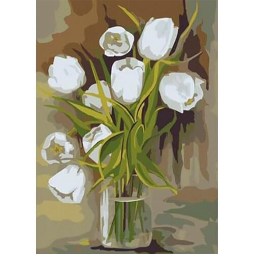 Diy Frame DIY Painting By Numbers Kits Sunflowers Abstract Modern Home Wall Art Picture Flowers Paint By Numbers