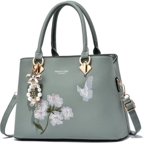 New Bow Pendant Handbag Ladies Embroidered Shoulder Bag Large Tote Bag Brands High Quality Women Crossbody Bags Sac Bolso Mujer