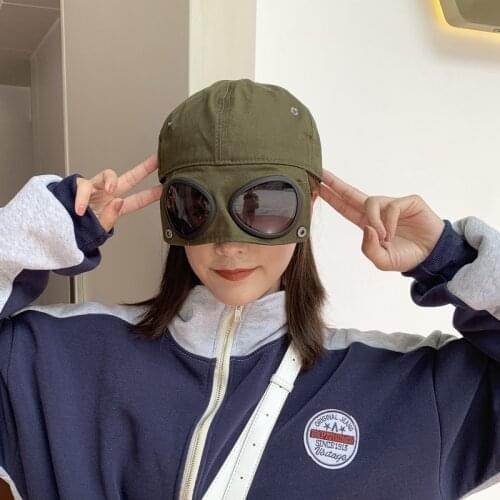 New Aviator Sunglasses Baseball Cap Female Personality Street Tongue Hat Hip-hop Mens Hats