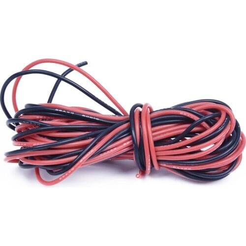 Brand New 2x 3M 26 Gauge AWG Silicone Rubber Wire Cable Red Black Flexible