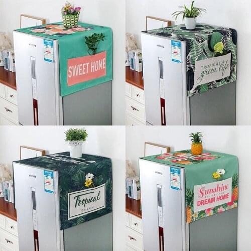 Nordic Ins Cotton Linen Bedside Table Microwave Oven Washing Machine Cover Refrigerator Cover Sunscreen Waterproof Cloth
