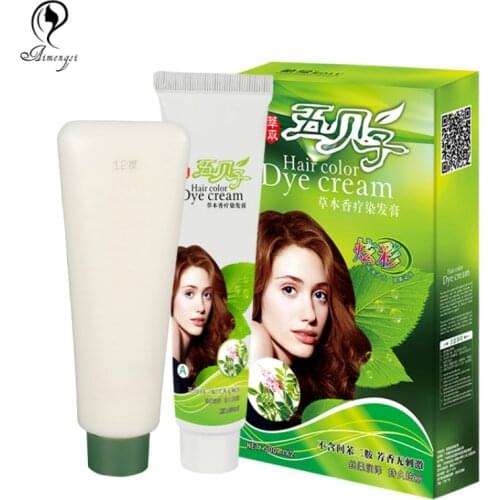 Professional Barber Shop Use 100mL*2 Hair Color Dye Cream Kit Organic Permanent No Ammonia Colorant With Peroxide Developer