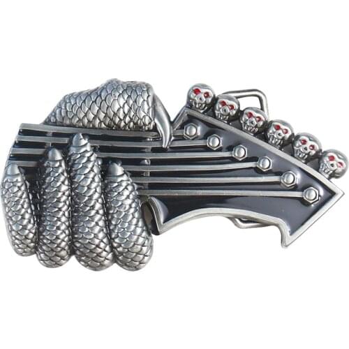 Music Guitarist Belt Buckle for Men Unisex Personality Zinc Alloy Mens Buckle Western Cowboy Belt Accessories Rock Hiphop Style