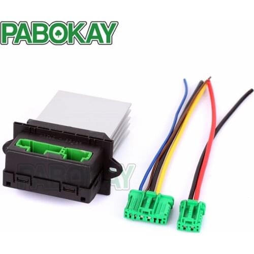 Heater Blower Resistor+Connector/Wire 6441.L2 7701207718 7701048390 For Renault Citroen C2 C3 C5 Peugeot 406 107 207 607