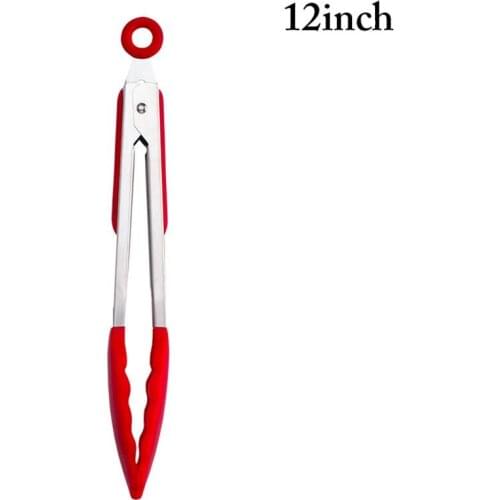 1pc Kitchen Food Tongs Creative Heat-Resistant Food Grade Silicone Barbecue Tongs Serving Tongs Kitchen Tool Accessories