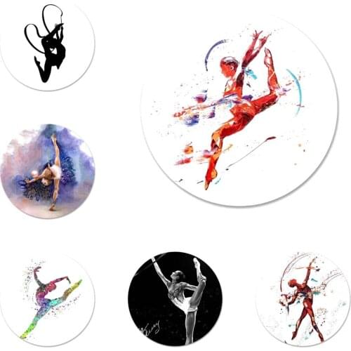 Painting Color ribbon gymnastics movement Icons Pins Badge Decoration Brooches Metal Badges For Backpack Decoration