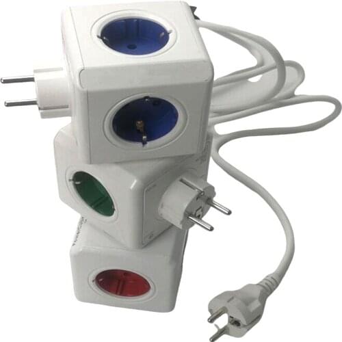 1.5M Extension Cord 2 USB EU Plug Adapter Universal 16A EU converter 2 Round Pin Socket EU Wall Socket AC 220V Travel Adapter