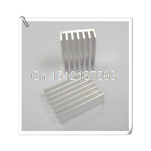 10pcs 14mm x 14mm x 6mm Aluminum Cooling Module Heat Sink Heatsink Silver Tone