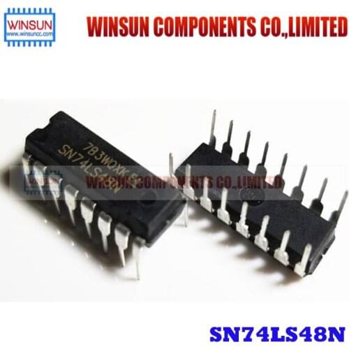 50PCS/LOT SN74LS48N DIP16 74LS48 HD74LS48P Brand New Original