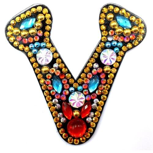 Keychain Letters Pattern Diamond Painting Bag Pendant Ornament Gift 26 English letters DIY kit Special shaped Drill