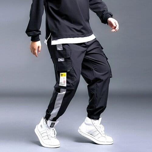 Plus 7XL 6XL 5XL XXXXL Men Block Black Pocket Cargo Pants Joggers Harajuku Sweatpant Hip Hop Trousers Casual Streetwear Pants