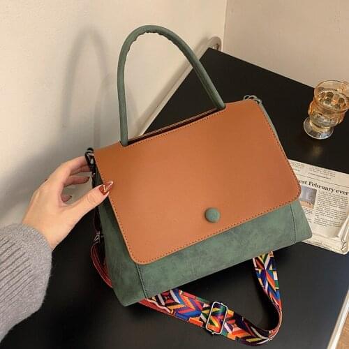 Retro Scrub PU Leather Handbags For Women 2020 Large Capacity Female Crossbody Shoulder Bag Lady Vintage Tote Bag sac femme