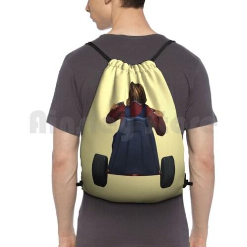 Danny On His Bike Backpack Drawstring Bag Riding Climbing Gym Bag The Shinning Stephen King Jack Nicholson Thriller Movie