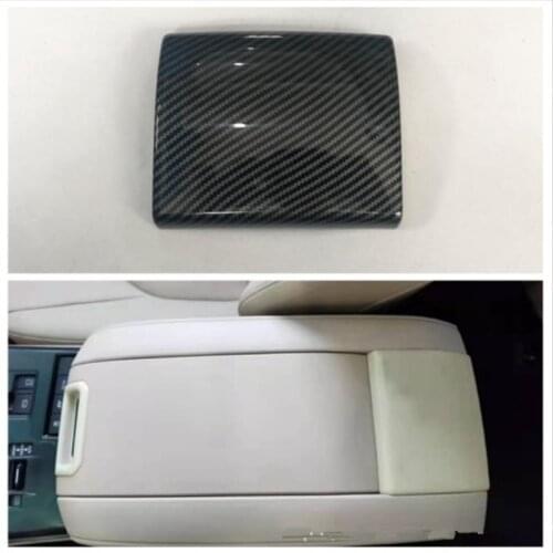 For Toyota Highlander 2022 ABS Carbon Fiber Car Armrest Rear Cover Frame Trim Car Styling Sticker