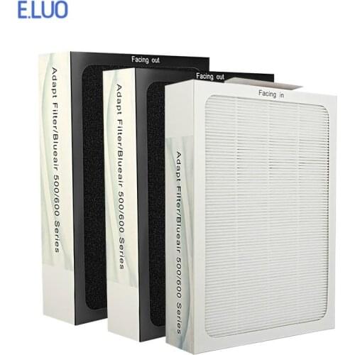 3PCS Air purifier Filter HEPA Activated Carbon Composite Filter Suitable For Blueair 503/501/580i/501B/550E/680i/603/650E