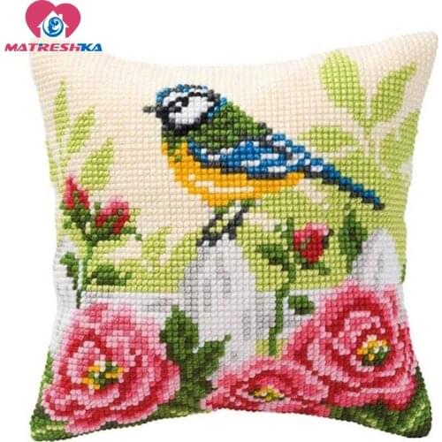 Foamiran for needlework cross stitch pillow Flowers latch hook rug kits embroidery carpet hook needlework crafts do it yourself
