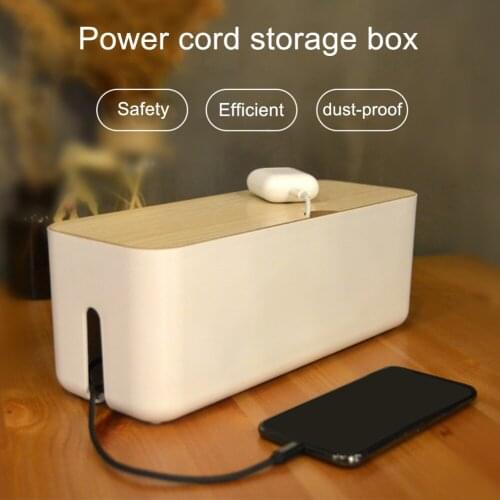 Cable Storage Box Power Strip Wire Storage Wire Management Case Anti Dust Charger Socket Desktop Network Line Organizer