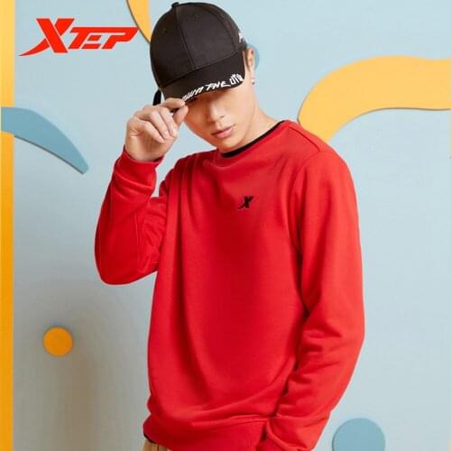 Xtep MenS Long-Sleeve Round Neck Sweater 2020 Autumn Young Students Fashion Sweater Casual Sports Loose Pullover 880329920220