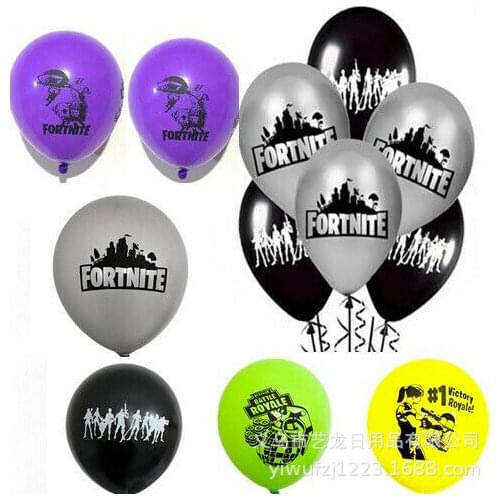 6pcs/set Fortnites Latex Balloon Set Game Party Balloon Combination Fortnite Night ChildrenBirthday Balloon Toy Party Decoration