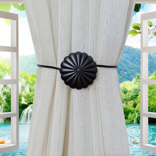 New Fashion Curtain Tieback Northern Europe Styel Magnetic Metal Button Free Drilling Installation Buckle for Curtains