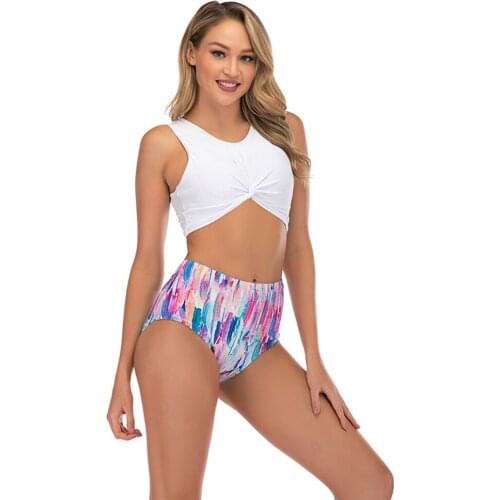 2021New Womens Summer Sexy Clothes Swimsuit Push Up White Colorful Bikinis Hip Lift High Waist Women Mini Bathing Beach Wear