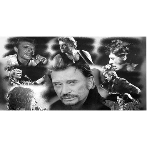 Johnny Hallyday 70x140cm Beach Towel DIY Printed Bamboo Fiber Seaside Towel Beach Vacation Camping Mat GYM Swimming Drying Towel